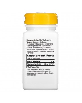 Nature's Way, рибофлавин, витамин В2, 400 мг, 30 таблеток